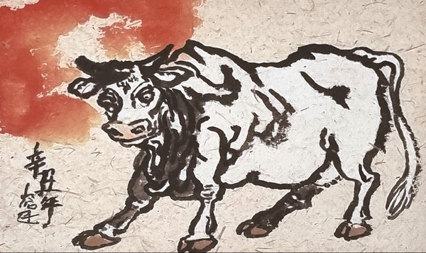 우용민의 소 그림.