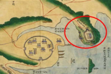 영암군 이진진 지도 속 달량진성