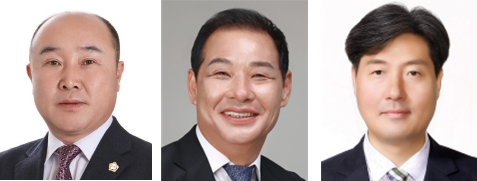      이성옥 군의회 의장             김영환 군의회 부의장               이기우 운영위원장