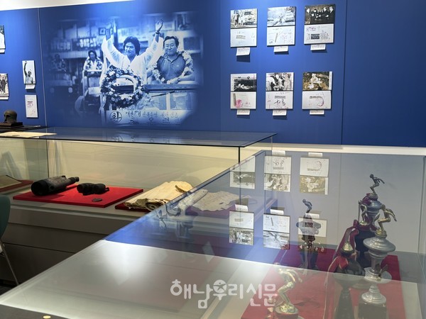 해남 최고의 스포츠 스타였던 조오련 선수의 기념관이 계곡면 법곡리에 조성 중이다.