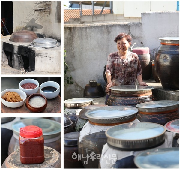 계곡면 여수리 김성임씨는 전통방식 그대로 장을 만든다. 장, 된장, 고추장, 깻묵장과 장소금까지 허투루 만드는 음식이 없다.
