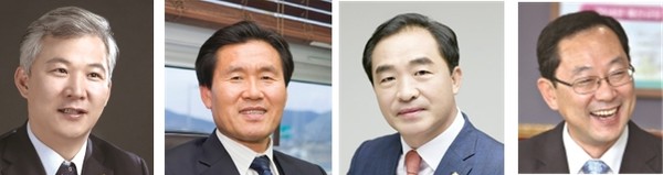  김병덕 전 군의회 의장        김성주 전 수협조합장         이길운 전 군의회 의장            명현관 현 군수