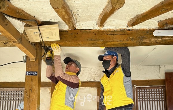 해남 14개 읍면 복지기동대가 전남에서 대상을 수상했다.(송지면 복지기동대)