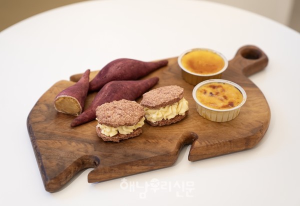 피낭시에가 선보인 해남고구마 크림브륄레와 다쿠아즈의 소비자 반응이 뜨겁다.