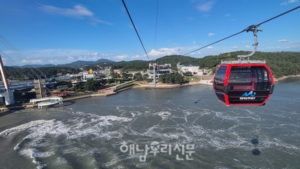 9월19일과 20일, 명량해상케이블카 운행이 밤 10시까지 연장된다.