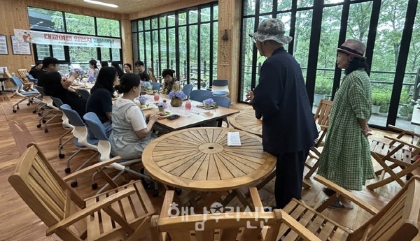 해남군은 오는 10월25일 흑석산휴양림에서 태교 여행을 진행한다.(지난해 태교여행)